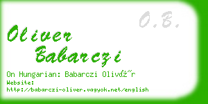 oliver babarczi business card